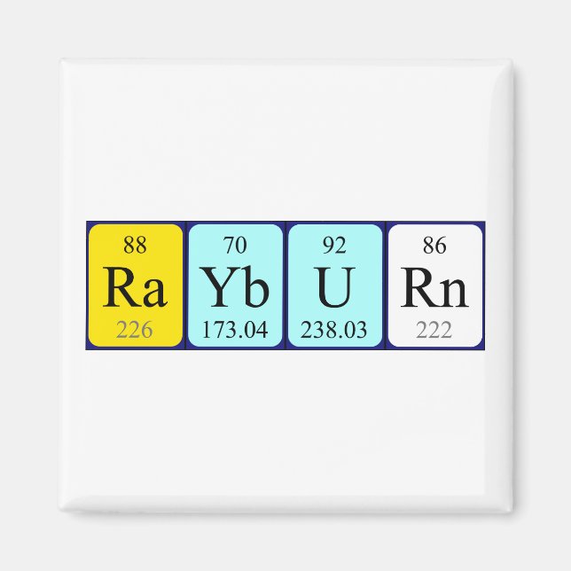 Rayburn periodic table name magnet (Front)