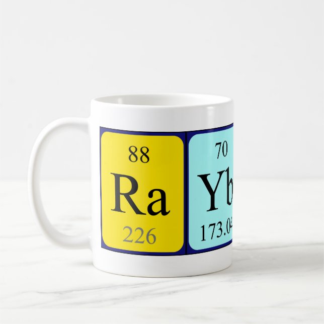 Rayburn periodic table name mug (Left)