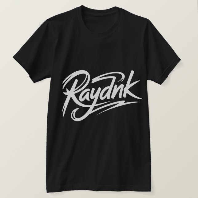 Raydnk Custom Script Logo  T-Shirt (Design Front)