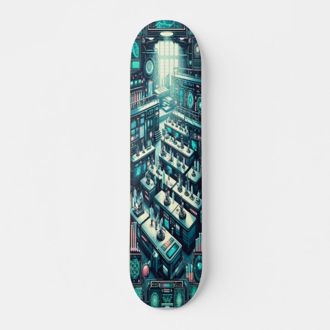  "Raygun Gothic Advanced Science Lab Deck" Skateboard (Front)