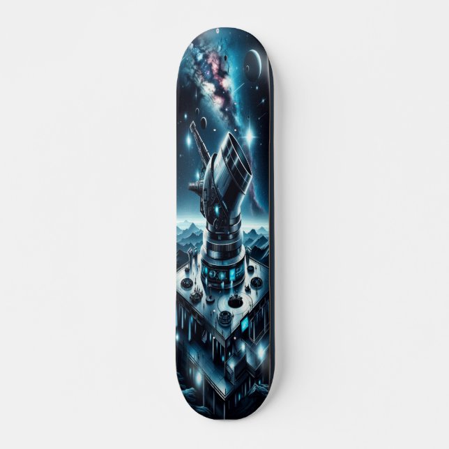"Raygun Gothic Astronomical Observatory Deck" Skateboard (Front)