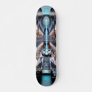 "Raygun Gothic Futuristic Art Museum Deck" Skateboard