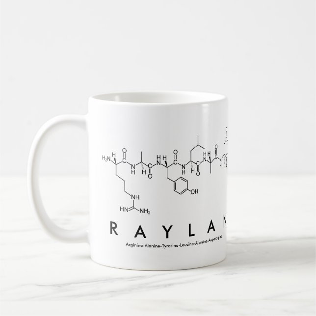 Raylan peptide name mug (Left)