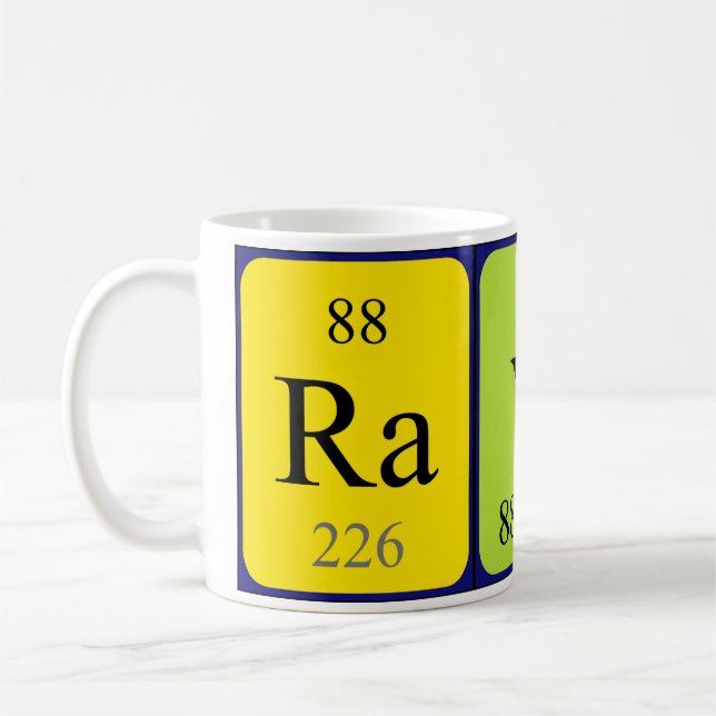 Rayna periodic table name mug (Left)