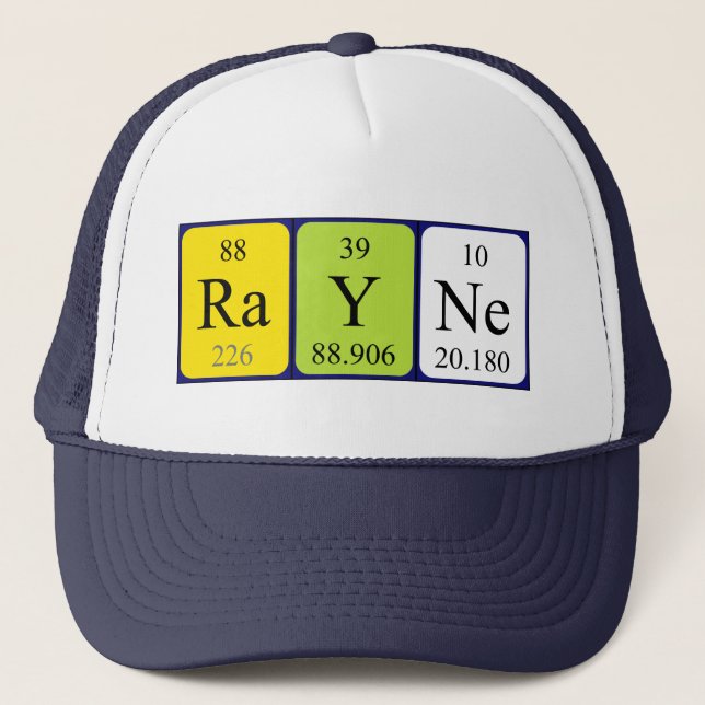 Rayne periodic table name hat (Front)