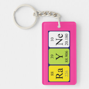Rayne periodic table name keyring