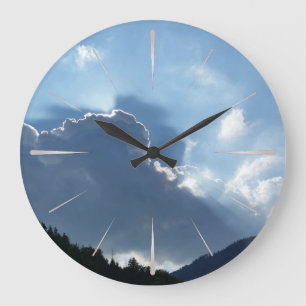 rays and clouds large clock