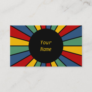 RAYS BUTTON I + your Photo, Text, Monogram Business Card