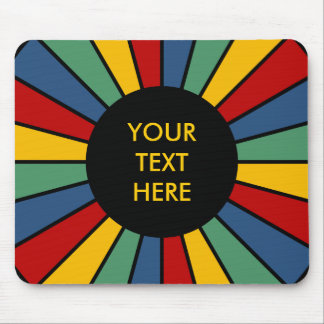 RAYS BUTTON I + your Photo, Text, Monogram Mouse Pad