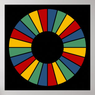 RAYS BUTTON I + your Photo, Text, Monogram Poster