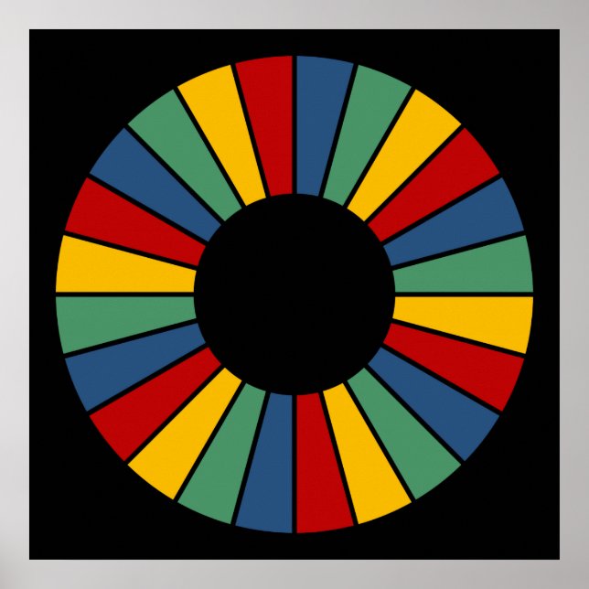 RAYS BUTTON I + your Photo, Text, Monogram Poster (Front)