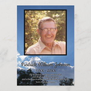 Rays from Storm Clouds Quote Photo Funeral Program