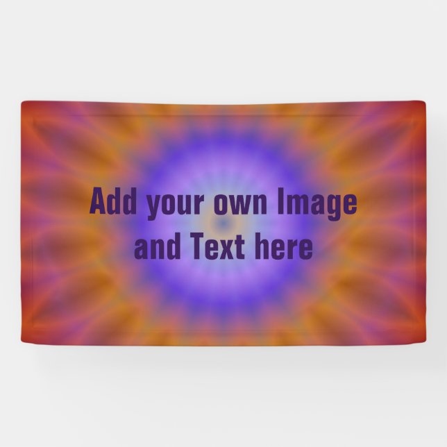 Rays gradients - blue orange red + your ideas banner (Horizontal)