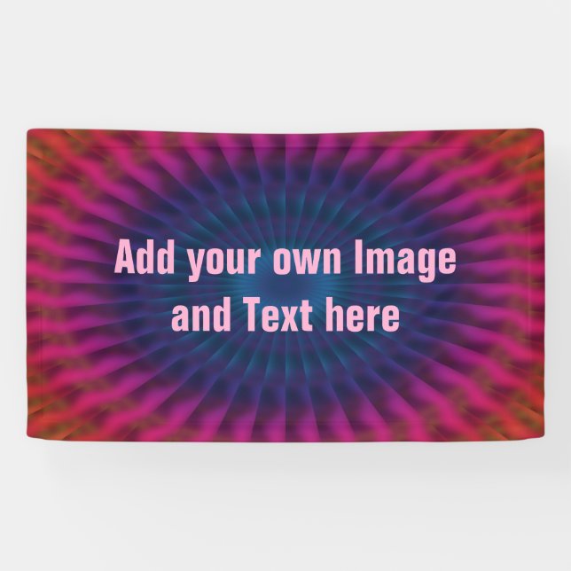 Rays gradients - blue pink red + your ideas banner (Horizontal)