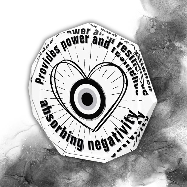 Rays, Heart , Black Evil Eye protection monogram | Photo Block (Creator Uploaded)