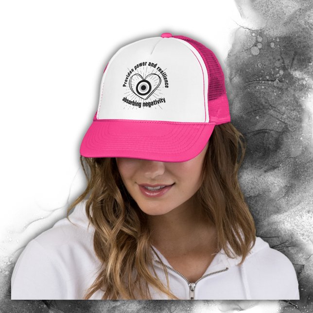 Rays, Heart , Black Evil Eye protection monogram | Trucker Hat (Creator Uploaded)