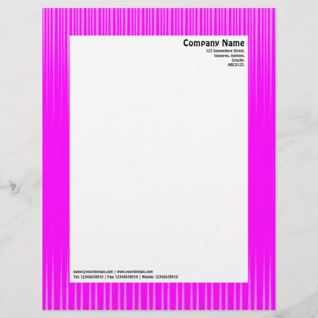 Rays - Magenta and White Letterhead Template (Front)