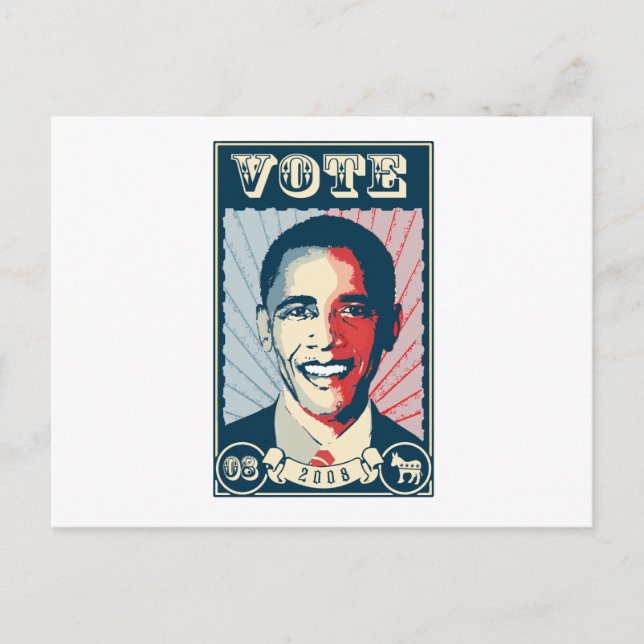 RAYS OBAMA VOTE -.png Postcard (Front)