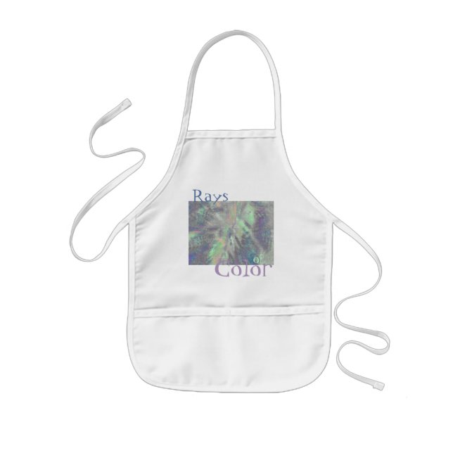 Rays of Colour, digital abstract Kids Apron (Front)