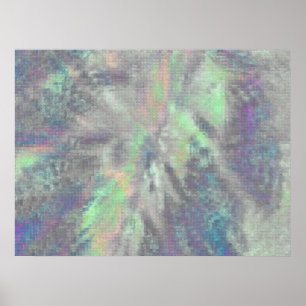 Rays of Colour, digital abstract Poster