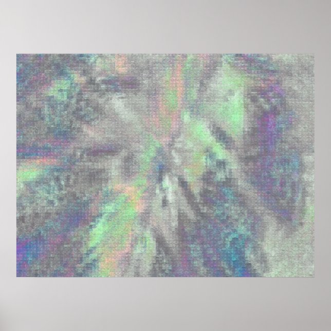 Rays of Colour, digital abstract Poster (Front)