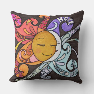 Rays of Hope Throw Pillow