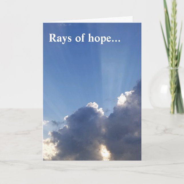 Rays of Hope words of encouragement Card (Front)
