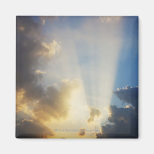 Rays Of Light Shining Through The Clouds Magnet