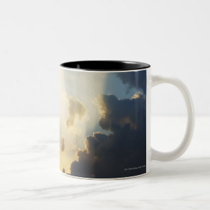 Rays Of Light Shining Through The Clouds Two-Tone Coffee Mug