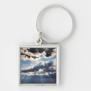Rays of sunshine from above key ring