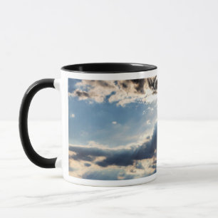 Rays of sunshine from above mug