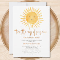 Rays of Sunshine Twins Baby Shower