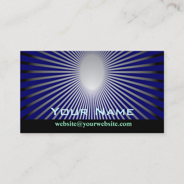 Rays of the sun abstract business card (Front)