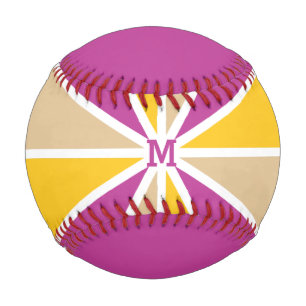 Rays Pattern custom monogram & text baseball