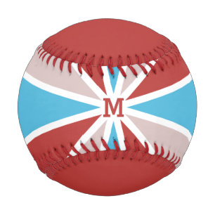 Rays Pattern custom monogram & text baseball