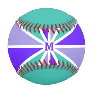 Rays Pattern custom monogram & text baseball