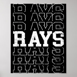 Rays vintage for men women boys girls kids poster