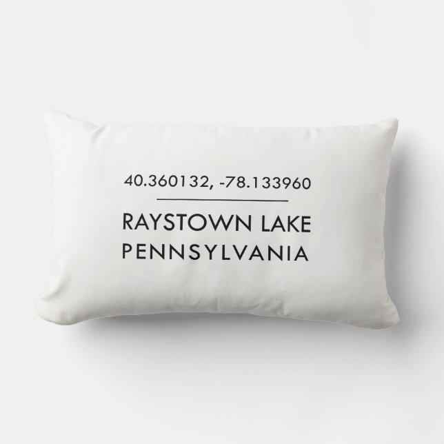 Raystown Lake Location Lumbar Cushion (Front)