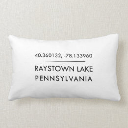 Raystown Lake Location Lumbar Cushion