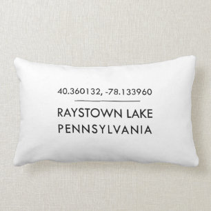Raystown Lake Location Lumbar Cushion