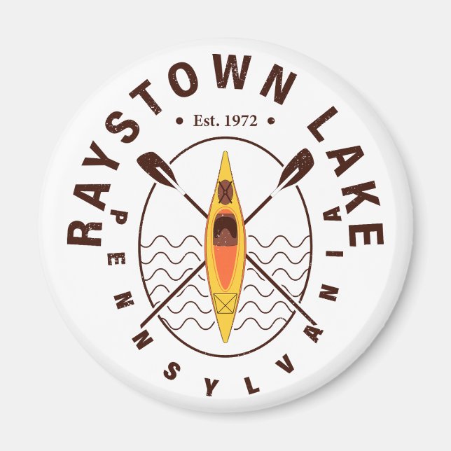 Raystown Lake Pennsylvania Kayaking Souvenirs Magnet (Front)