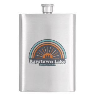 Raystown Lake Pennsylvania Rainbow Hip Flask