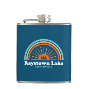 Raystown Lake Pennsylvania Rainbow Hip Flask