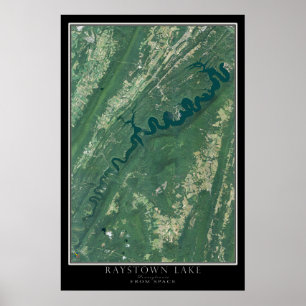 Raystown Lake Pennsylvania Satellite Poster Map