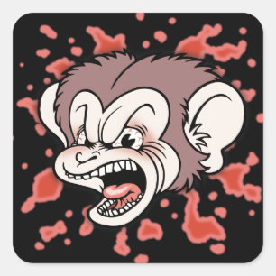 Raz Putin, The Mad Monkey Square Sticker