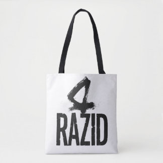 RAZID Minimal Brush Typography Tote Bag – Modern 