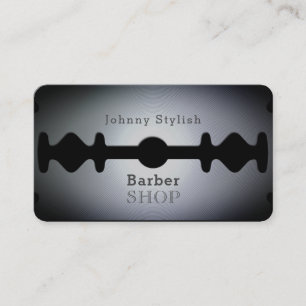 Razor blade barber shop inspired cover business card