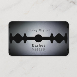 Razor blade barber shop inspired cover business card