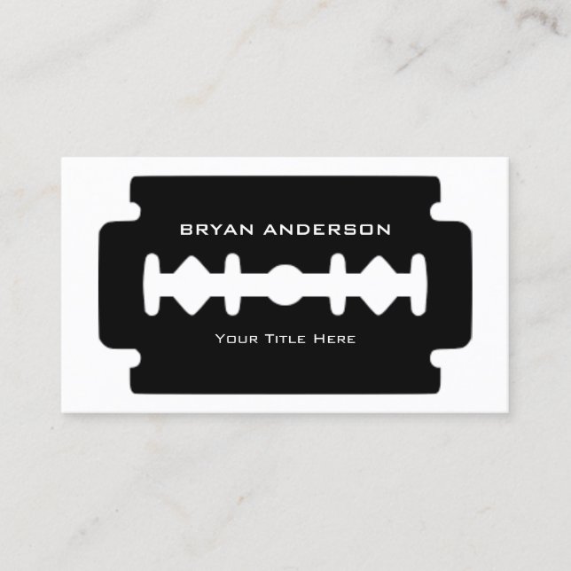 Razor Blade Business Card (Front)