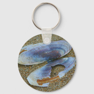 Razor Clam Shell, Oregon Key Ring